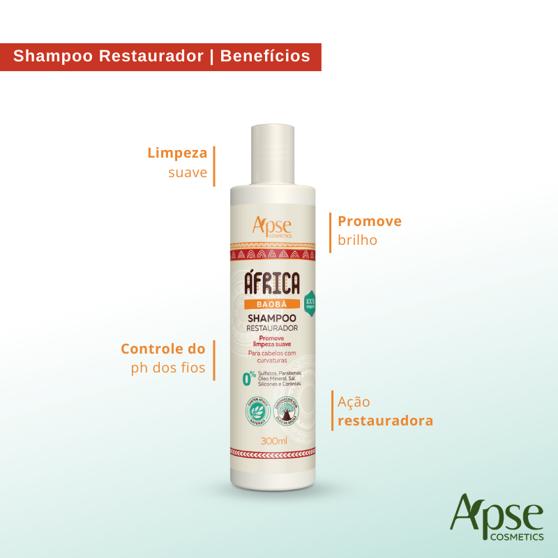 Shampoo África Baobá Restaurador 300 ml