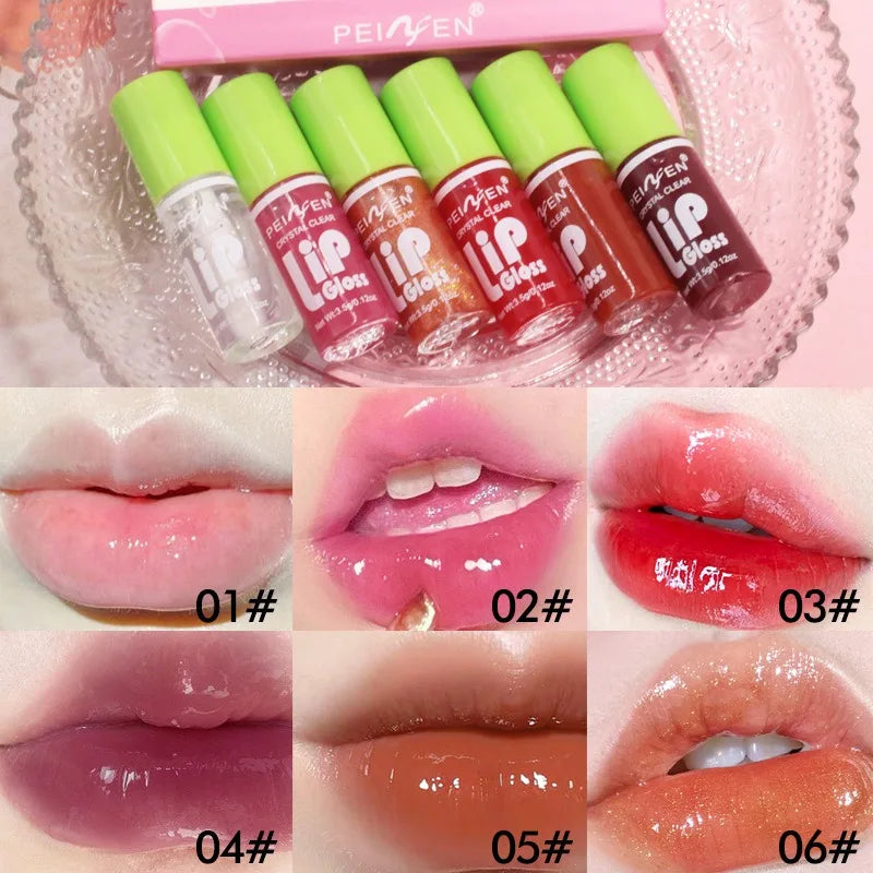 6PCS Batom Gloss Transparente