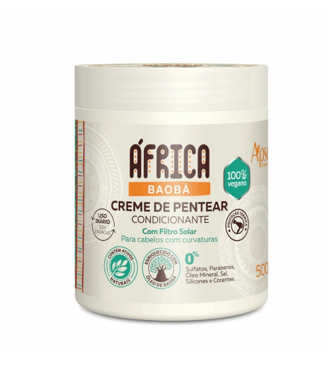 Creme de Pentear África Baobá 500g - No Poo / Low Poo - Ação Condicionante