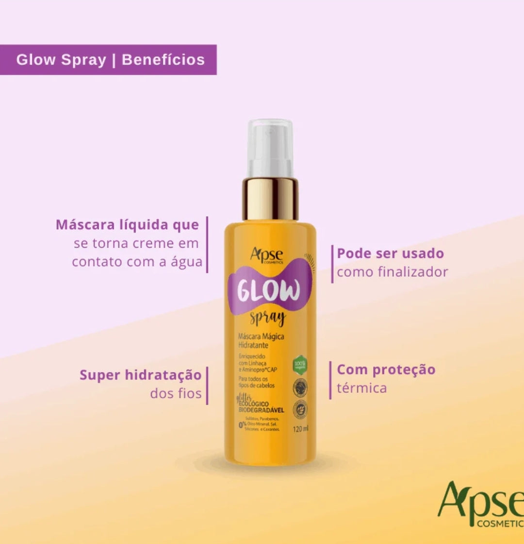 Glow Spray - Máscara Mágica Hidratante 120ml - Tratamento Condicionante