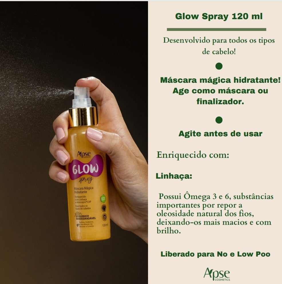 Glow Spray - Máscara Mágica Hidratante 120ml - Tratamento Condicionante