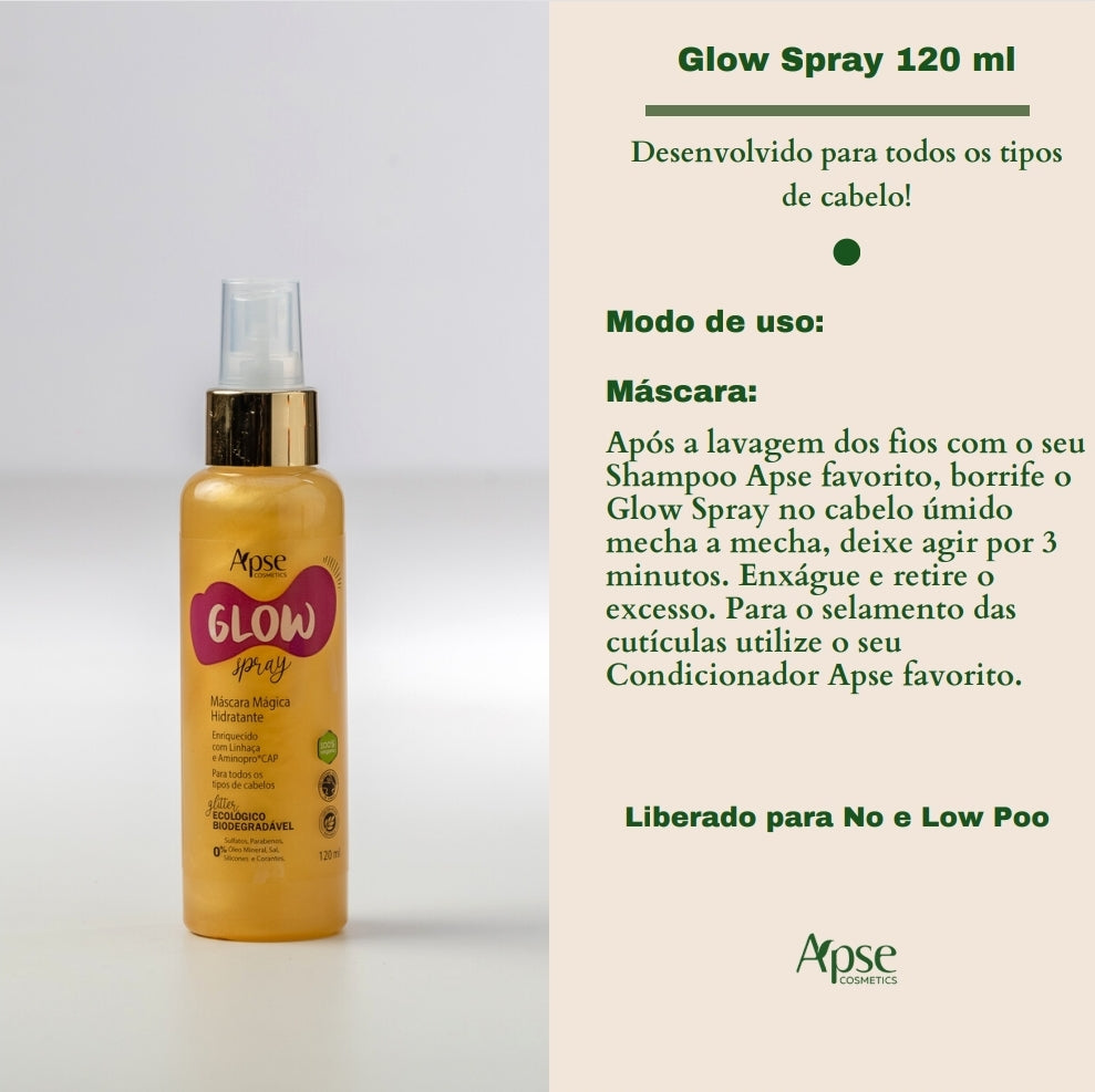 Glow Spray - Máscara Mágica Hidratante 120ml - Tratamento Condicionante