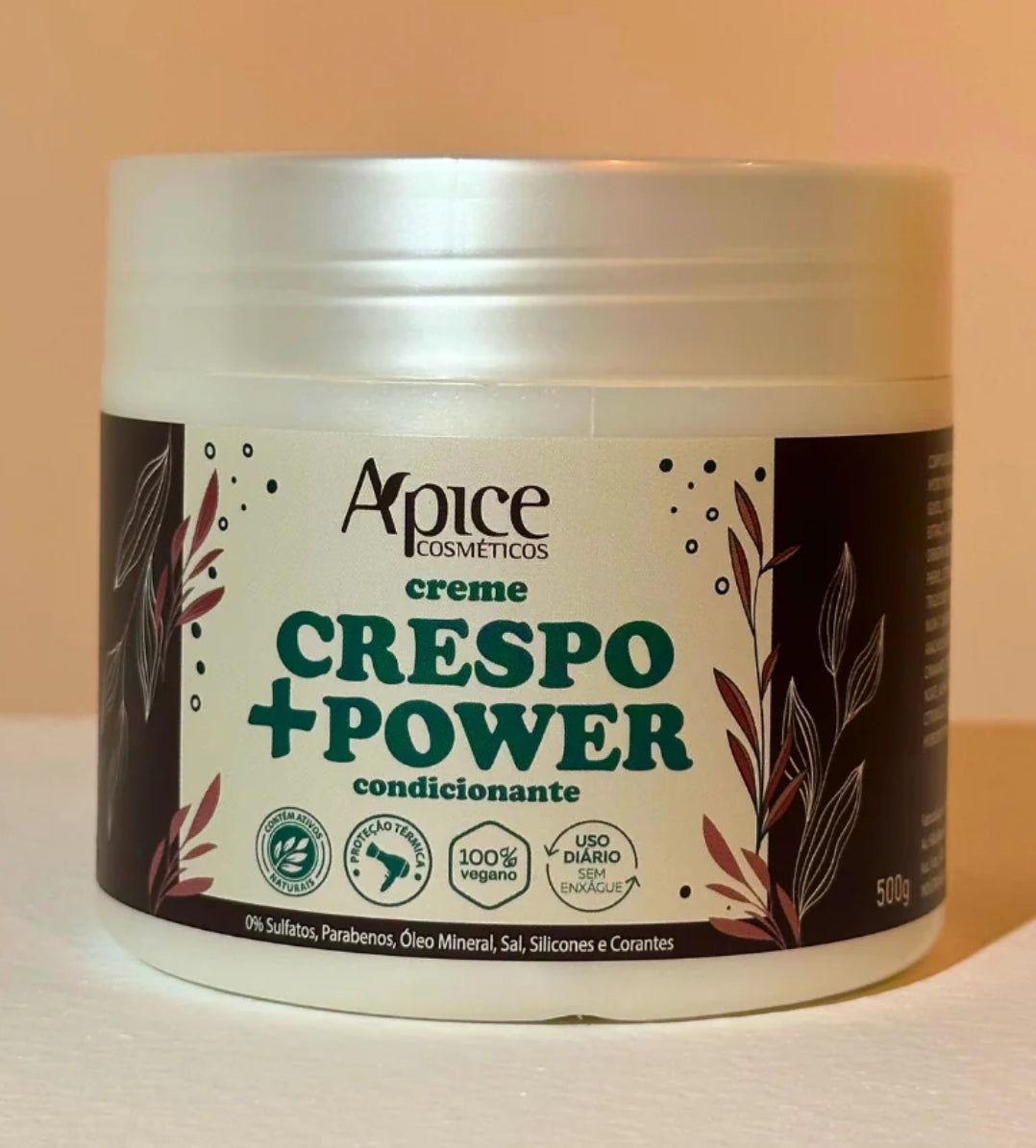 Creme de Pentear Crespo +Power 500g - No Poo / Low Poo - Ação Condicionante