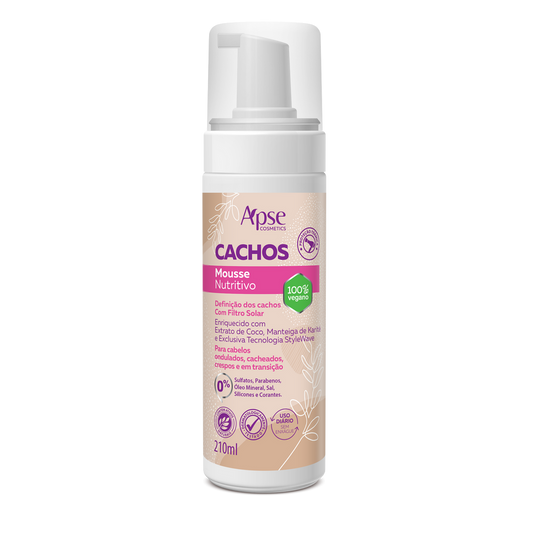 Mousse Nutritivo Cachos 210 ml - Low Poo - Ação Condicionante